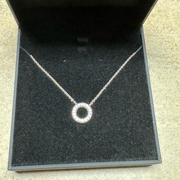 Pandora Logo Pave circle Collier necklace - Picture 7 of 11